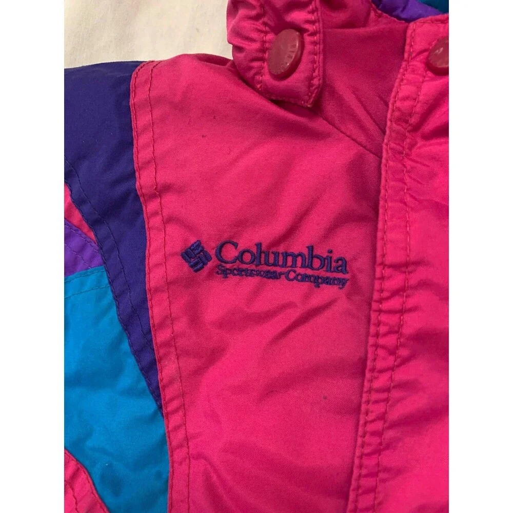 COLUMBIA GIRLS NYLON HOODED JACKET COAT SIZE 2-3T